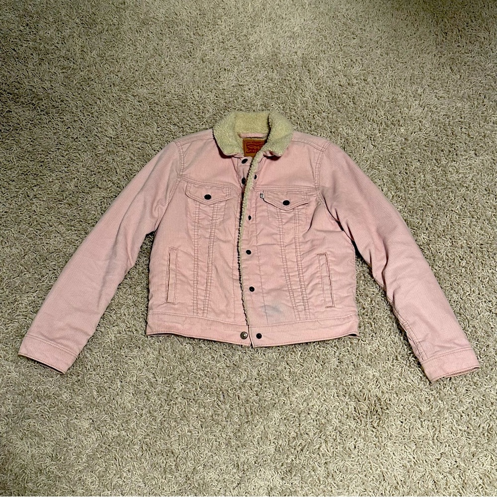 Pink Corduroy Sherpa Levi’s Trucker Jacket